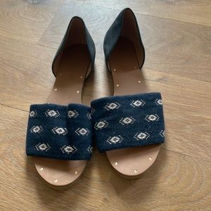 Madewell, indigo, woven sandals. 6 1/2.